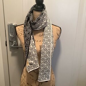Michael Kors Black and White Monogram Scarf